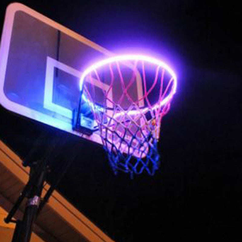 1 PCS LED Basketball Hoop Light Basketball Rim Changing  Induction Lamp Shoot Hoops Solar Light Playing At Night LED Strip Lamp